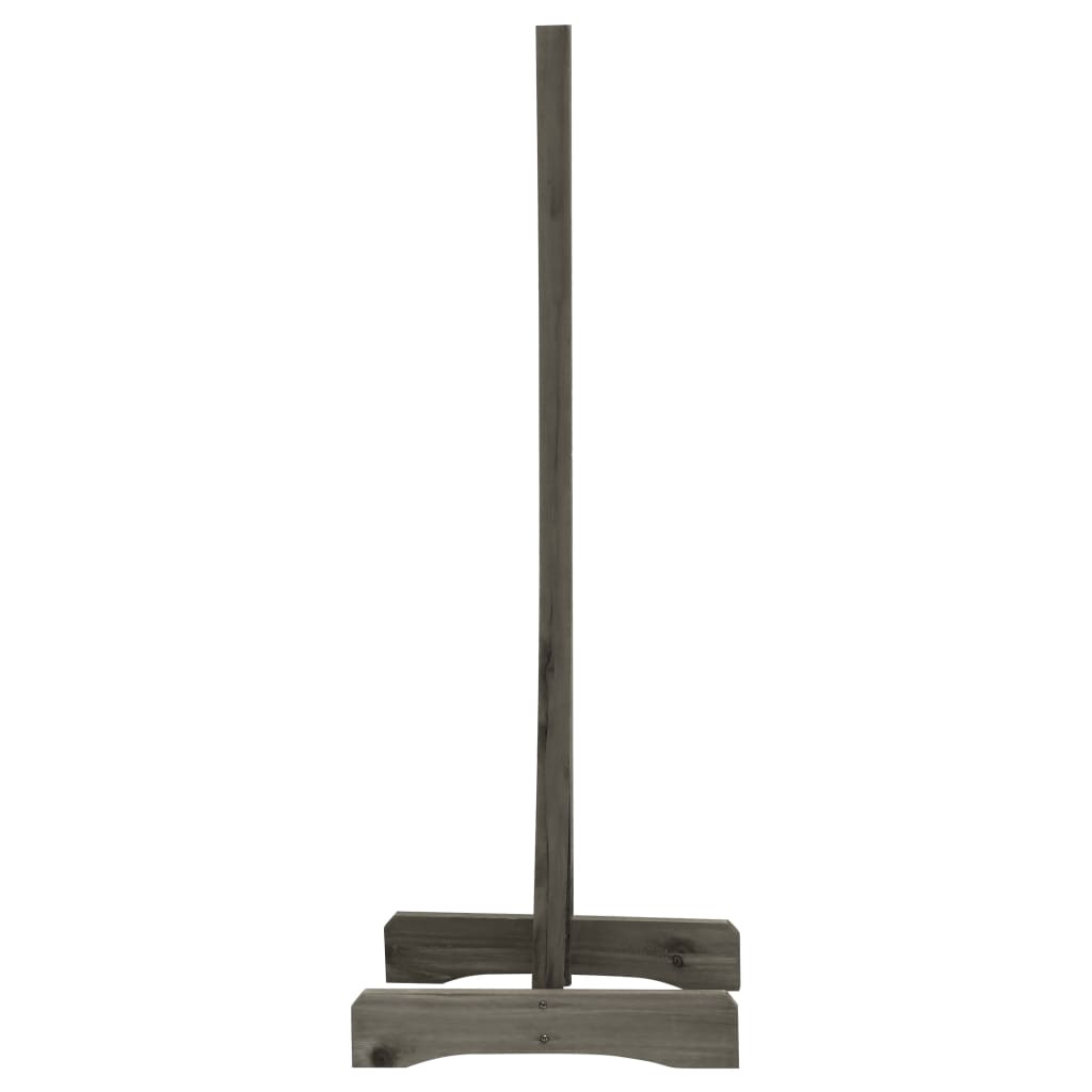 Garten-Rankzaun Grau 150x80 cm Massivholz Tanne