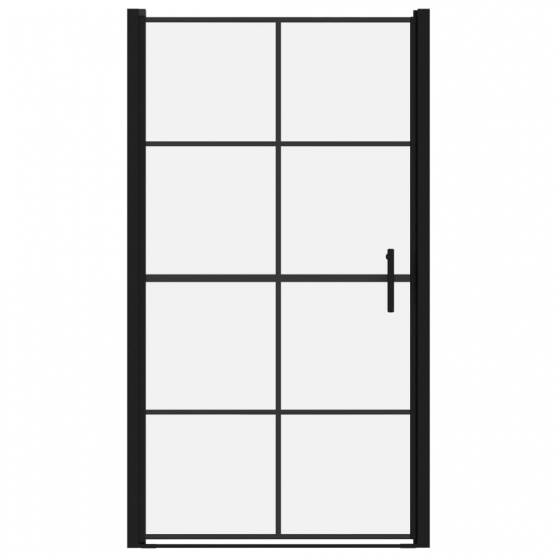 Duschtür Hartglas 100x178 cm Schwarz