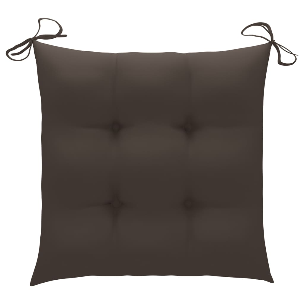 Stuhlkissen 4 Stk. Taupe 40x40x7 cm Oxford-Gewebe