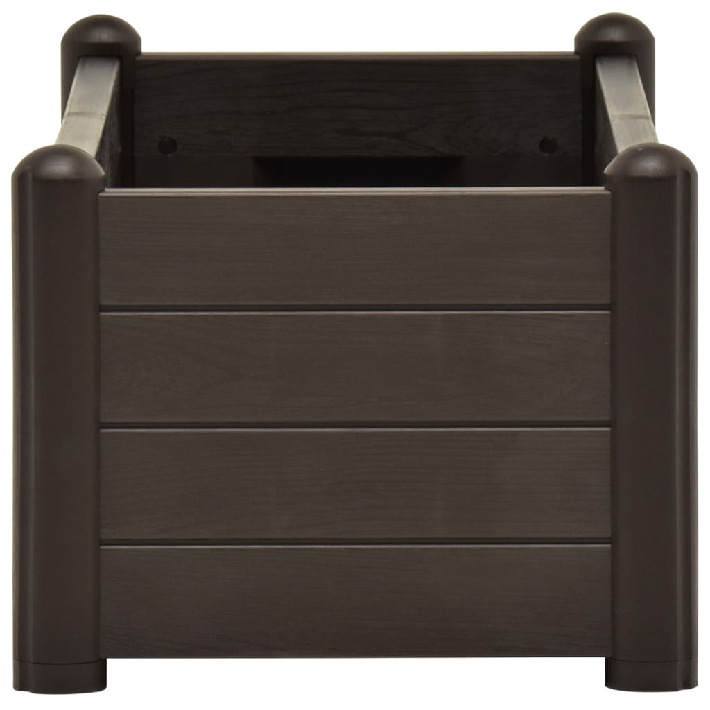 Garten-Hochbeet PP Mokka 100x43x35 cm