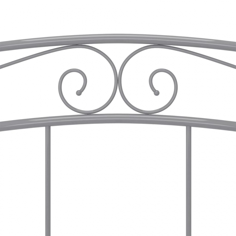 Bett Grau Metall 140x200 cm