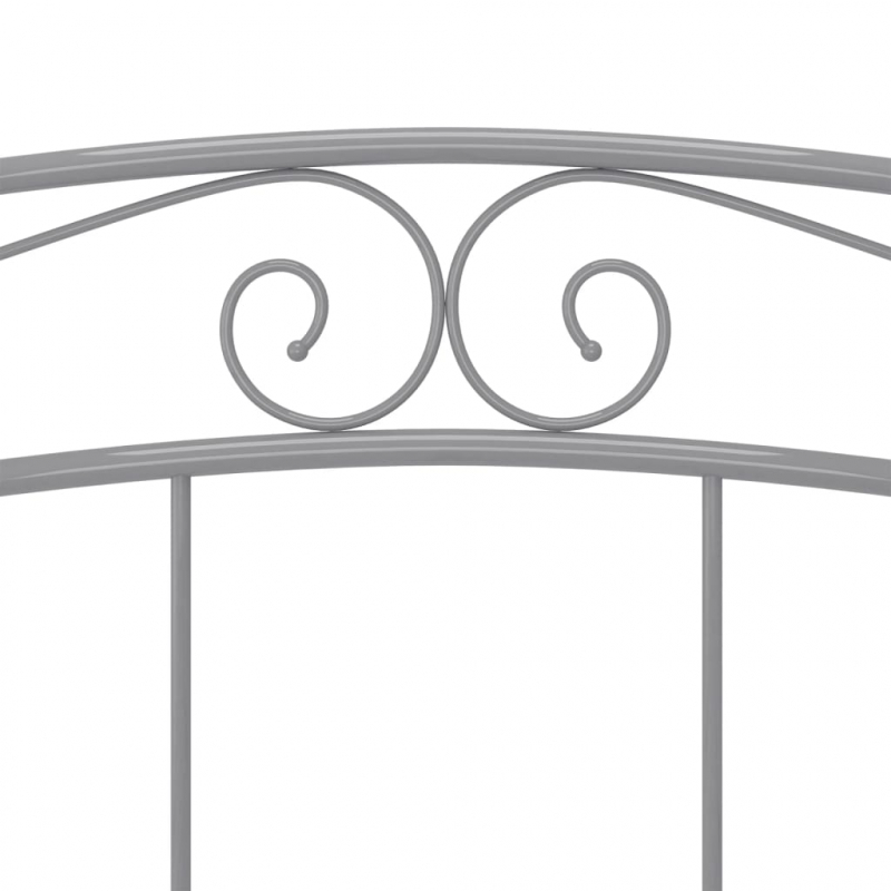 Bett Grau Metall 200x200 cm