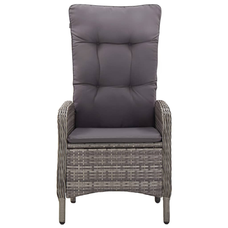 11-tlg. Garten-Essgruppe Poly Rattan Grau