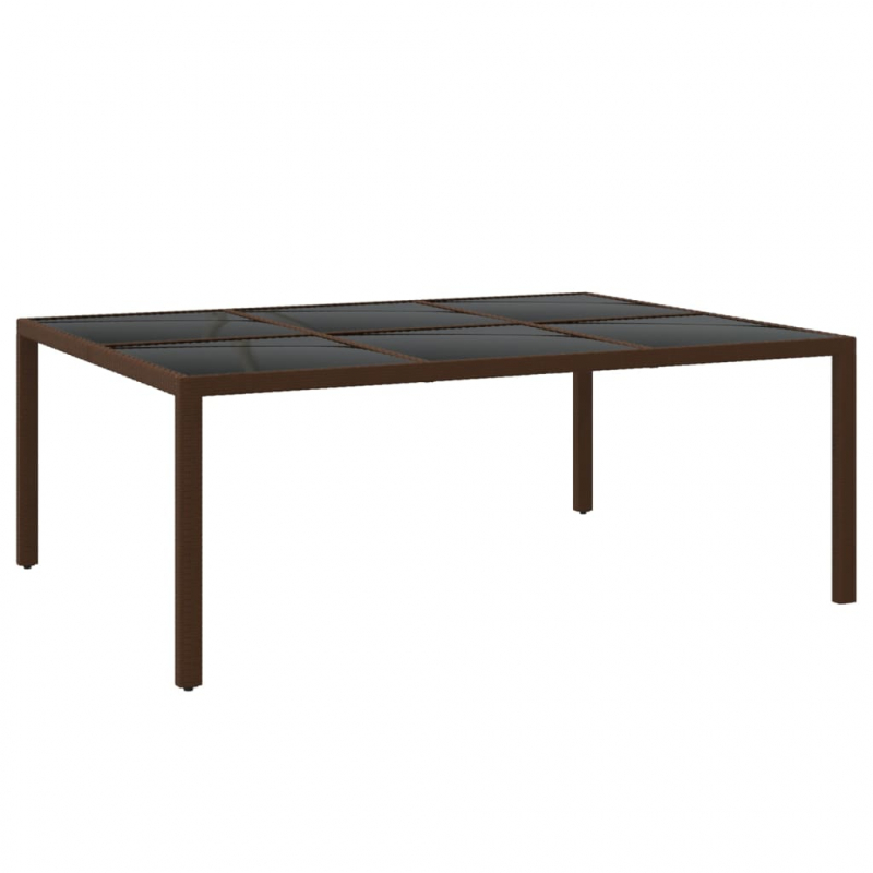 11-tlg. Garten-Essgruppe Poly Rattan-Braun