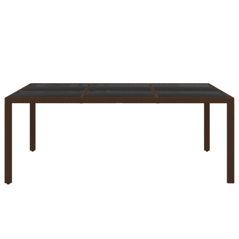 11-tlg. Garten-Essgruppe Poly Rattan-Braun