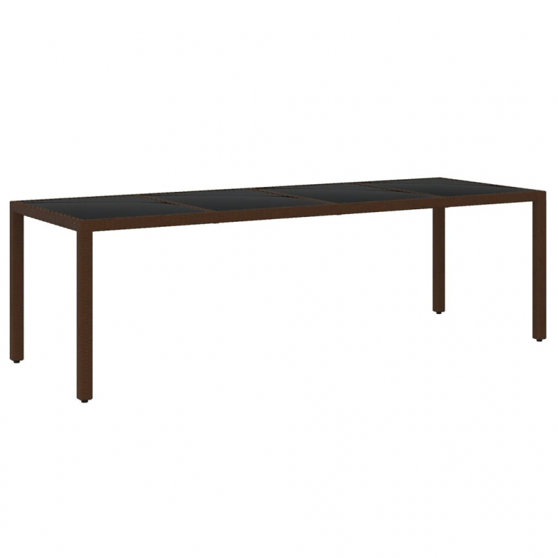 11-tlg. Garten-Essgruppe Poly Rattan-Braun