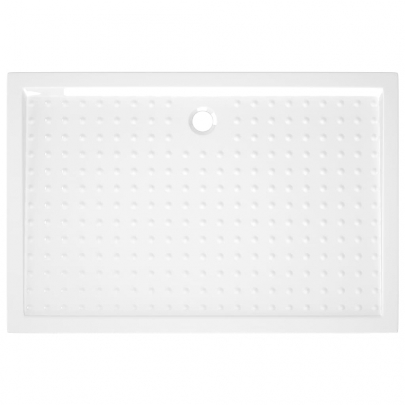 Duschwanne Anti-Rutsch Weiß 80x120x4 cm ABS