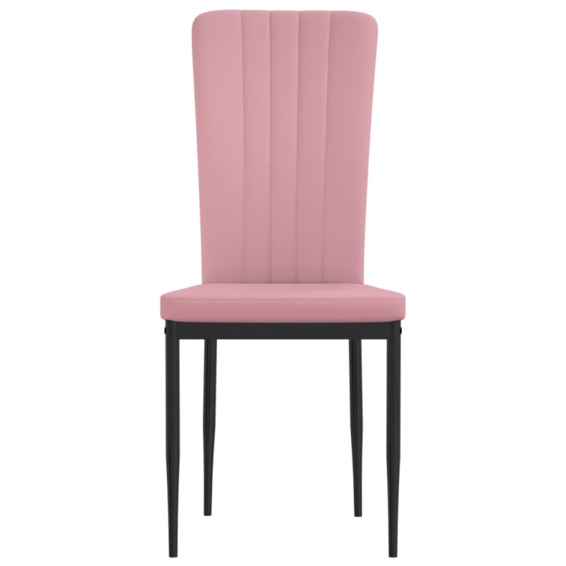 Esszimmerstühle 2 Stk. Rosa Samt