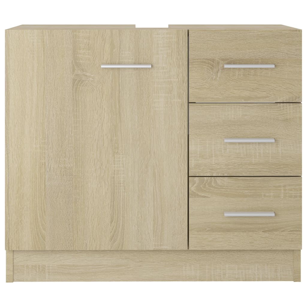 Waschbeckenunterschrank Sonoma-Eiche 63x30x54 cm Holzwerkstoff