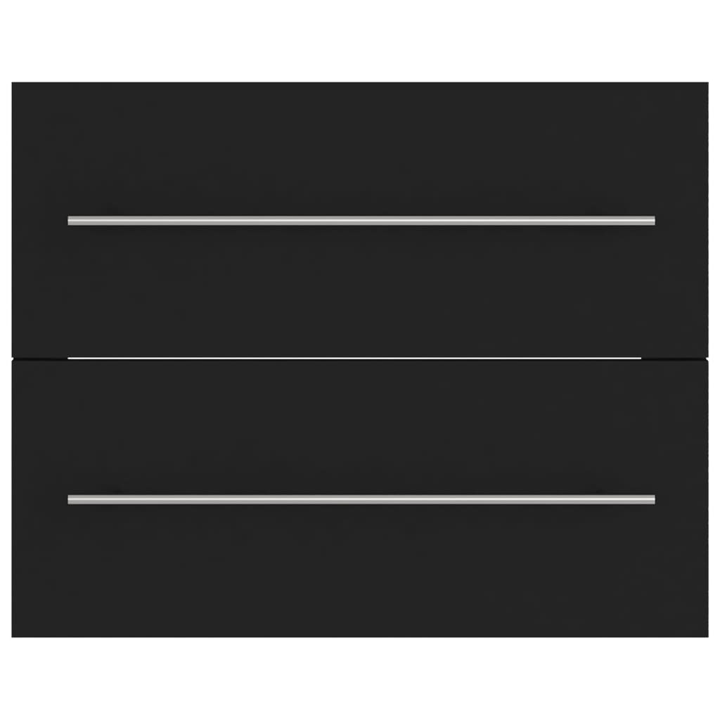 Waschbeckenunterschrank Schwarz 60x38,5x48 cm Holzwerkstoff