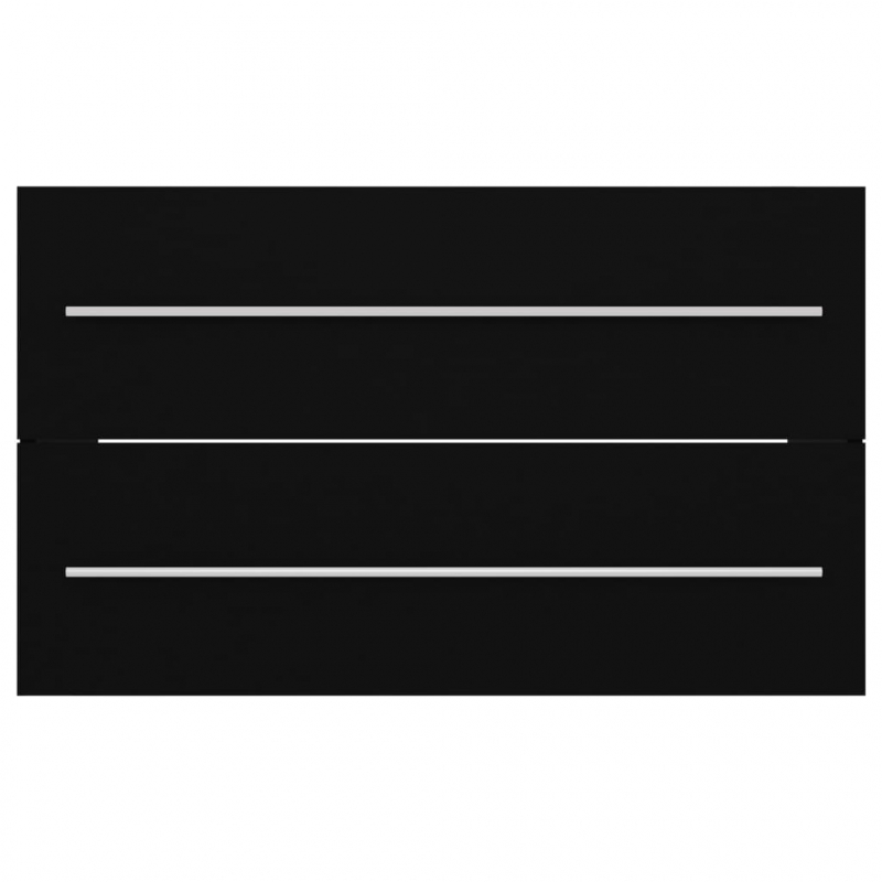 Waschbeckenunterschrank Schwarz 80x38,5x48 cm Holzwerkstoff