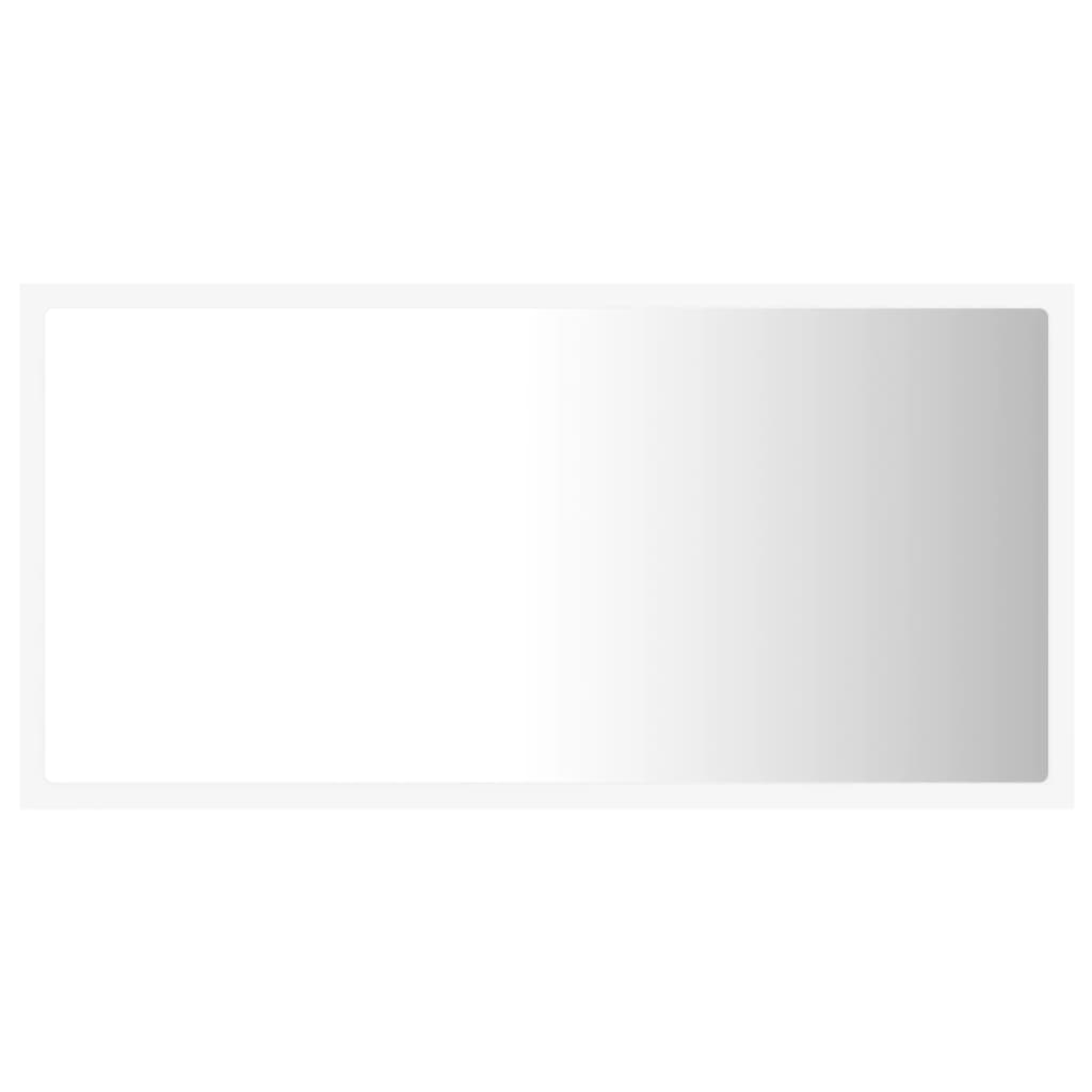 LED-Badspiegel Weiß 80x8,5x37 cm Acryl