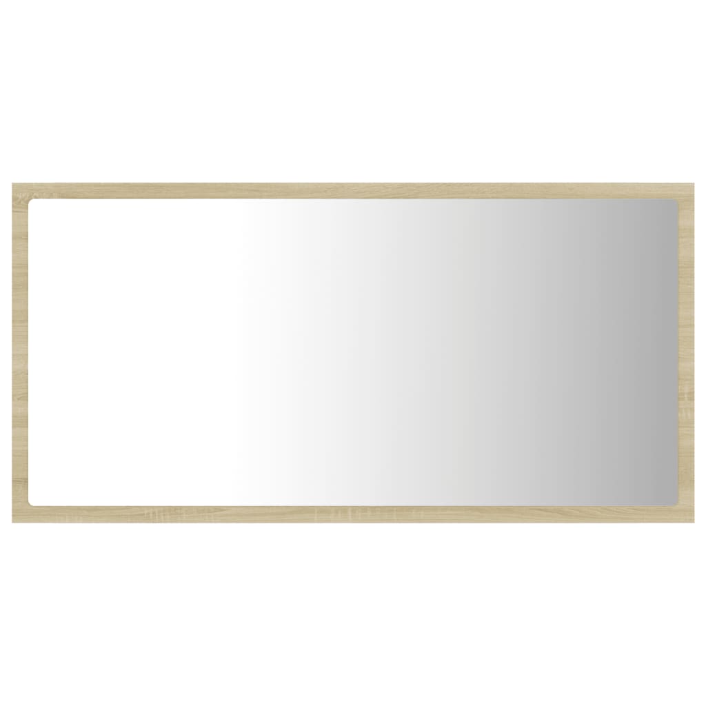 LED-Badspiegel Sonoma-Eiche 80x8,5x37 cm Acryl