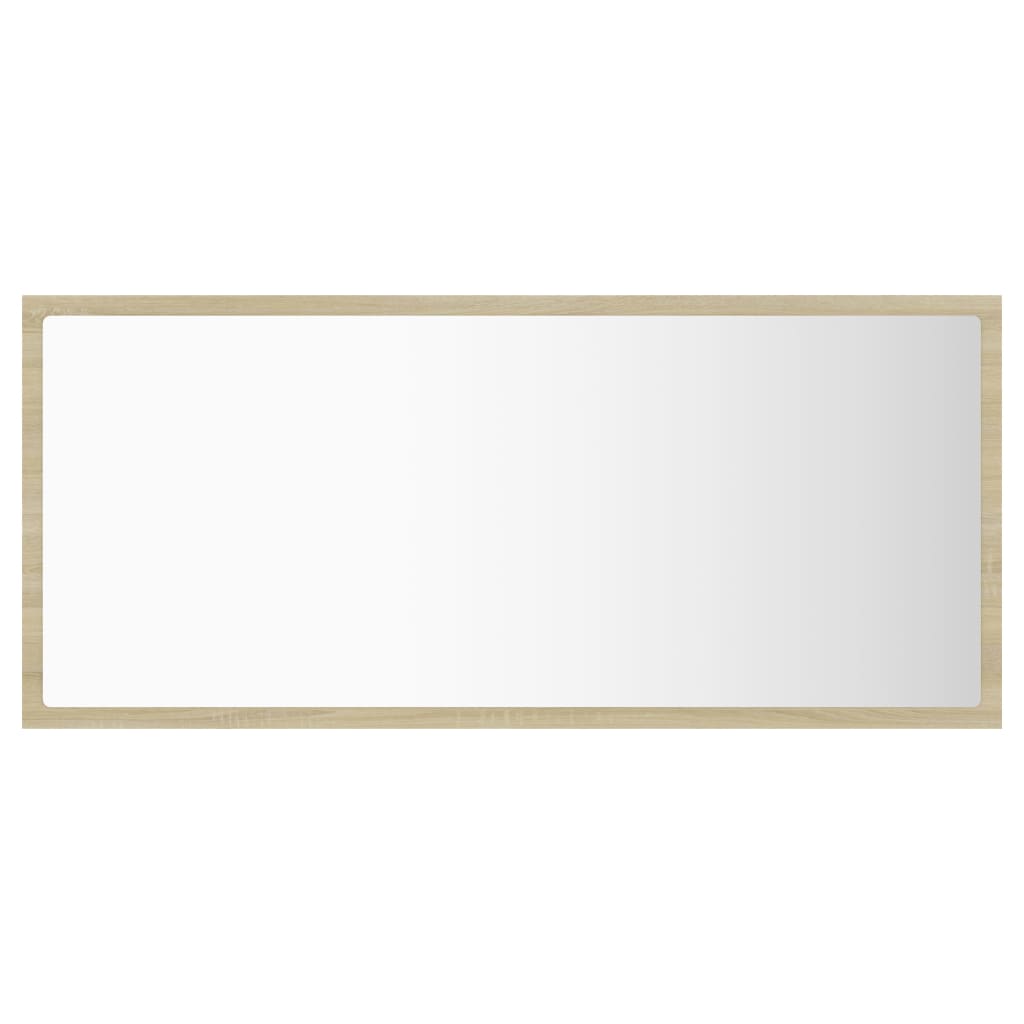 LED-Badspiegel Sonoma-Eiche 90x8,5x37 cm Acryl