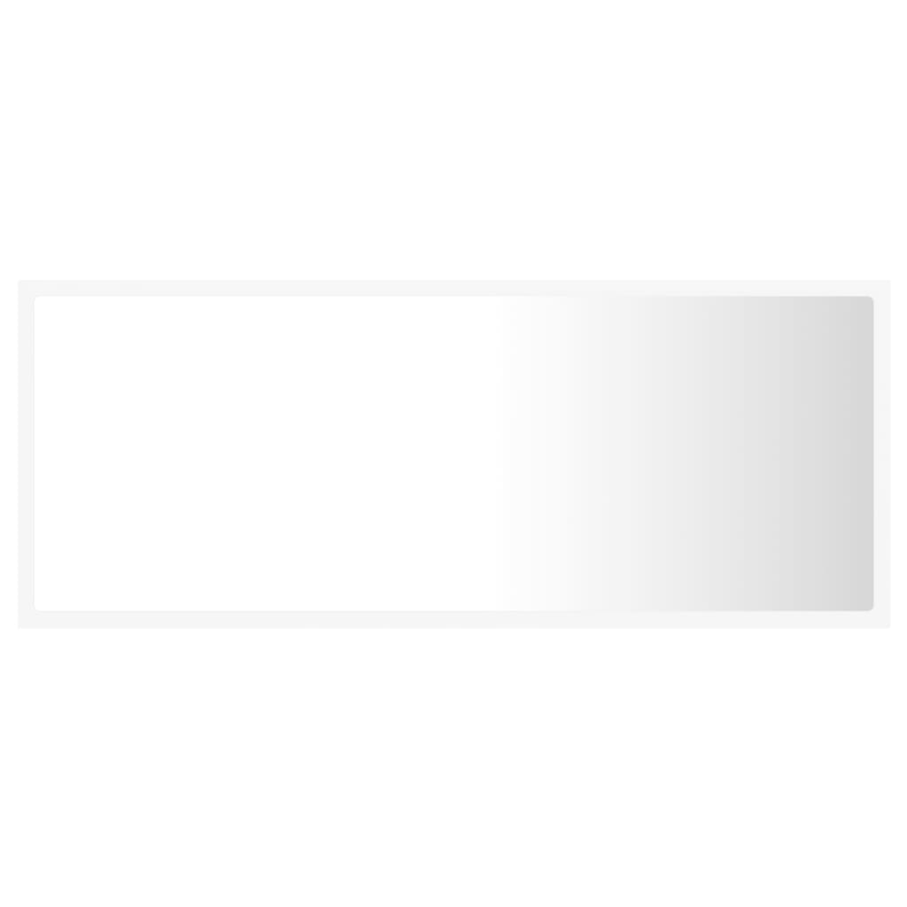 LED-Badspiegel Weiß 100x8,5x37 cm Acryl