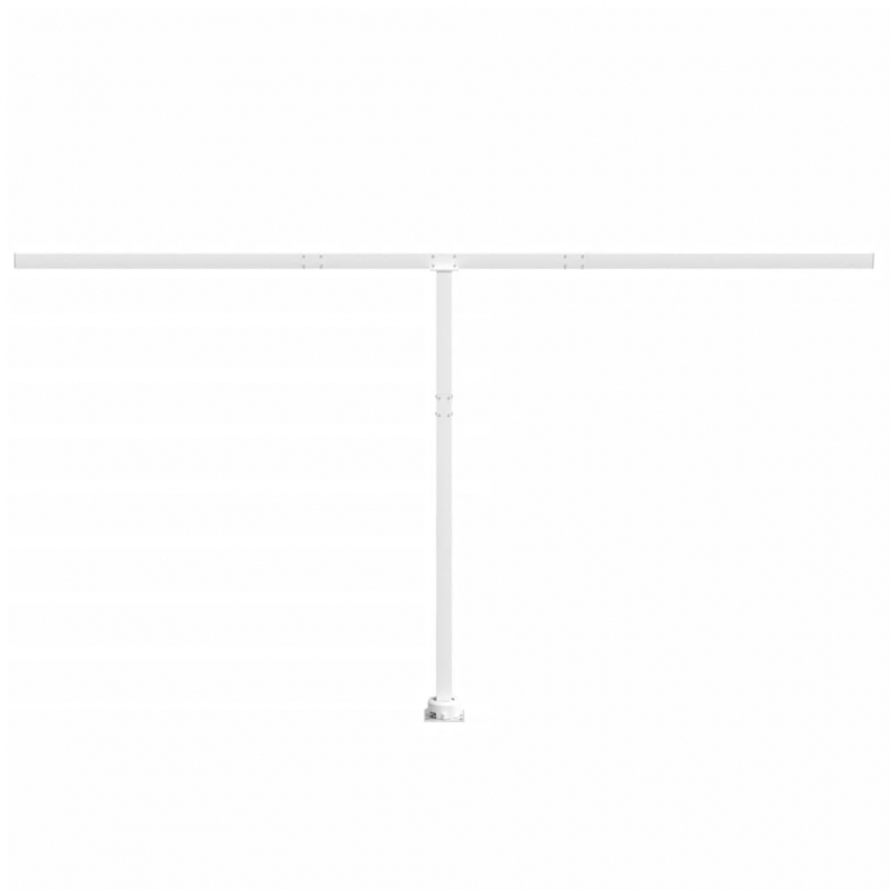 Stützen für Markisen Weiß 450x245 cm Eisen