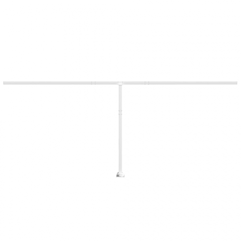 Stützen für Markisen Weiß 600x245 cm Eisen