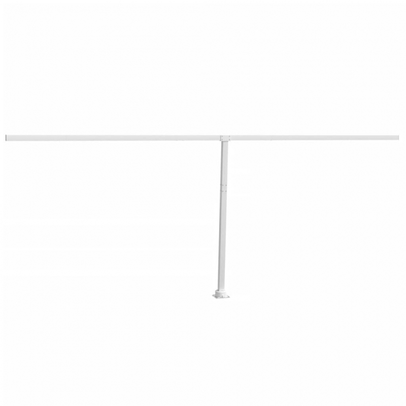 Stützen für Markisen Weiß 600x245 cm Eisen