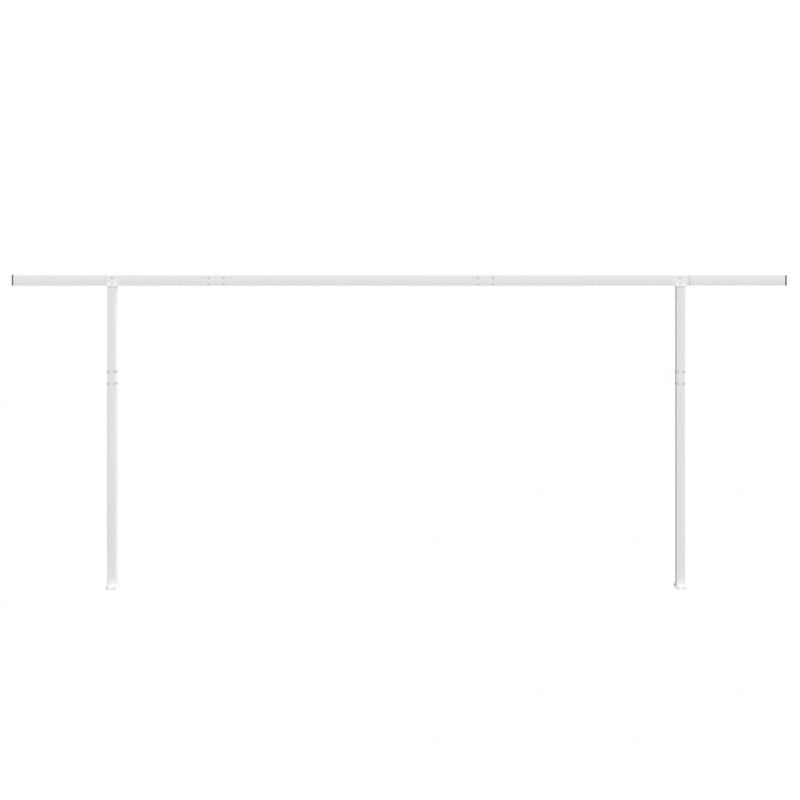 Stützen für Markisen Weiß 600x245 cm Eisen