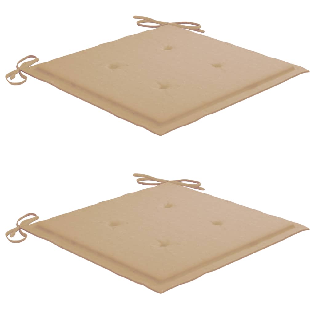 Gartenstühle mit Kissen 2 Stk. Massivholz Akazie