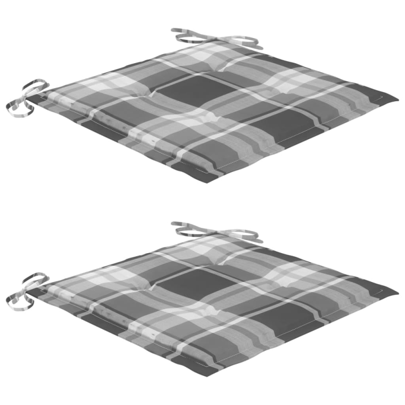 Gartenstühle mit Kissen 2 Stk. Massivholz Akazie