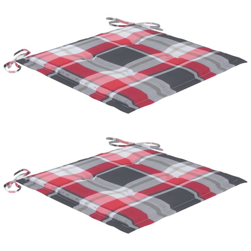 Gartenstühle mit Kissen 2 Stk. Massivholz Akazie und Stahl