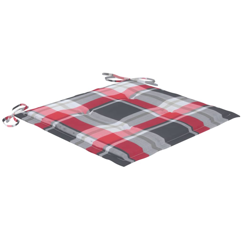 Gartenstühle mit Kissen 2 Stk. Massivholz Teak und Stahl