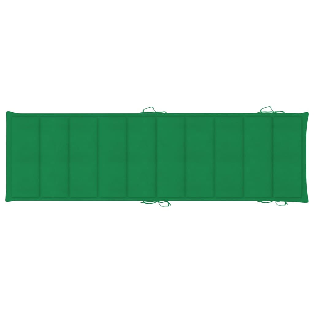 Sonnenliege mit Auflage Akazie Massivholz