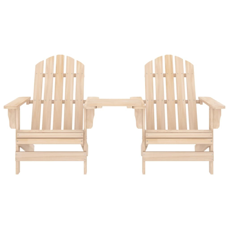 Adirondack-Gartenstühle mit Tisch Massivholz Tanne