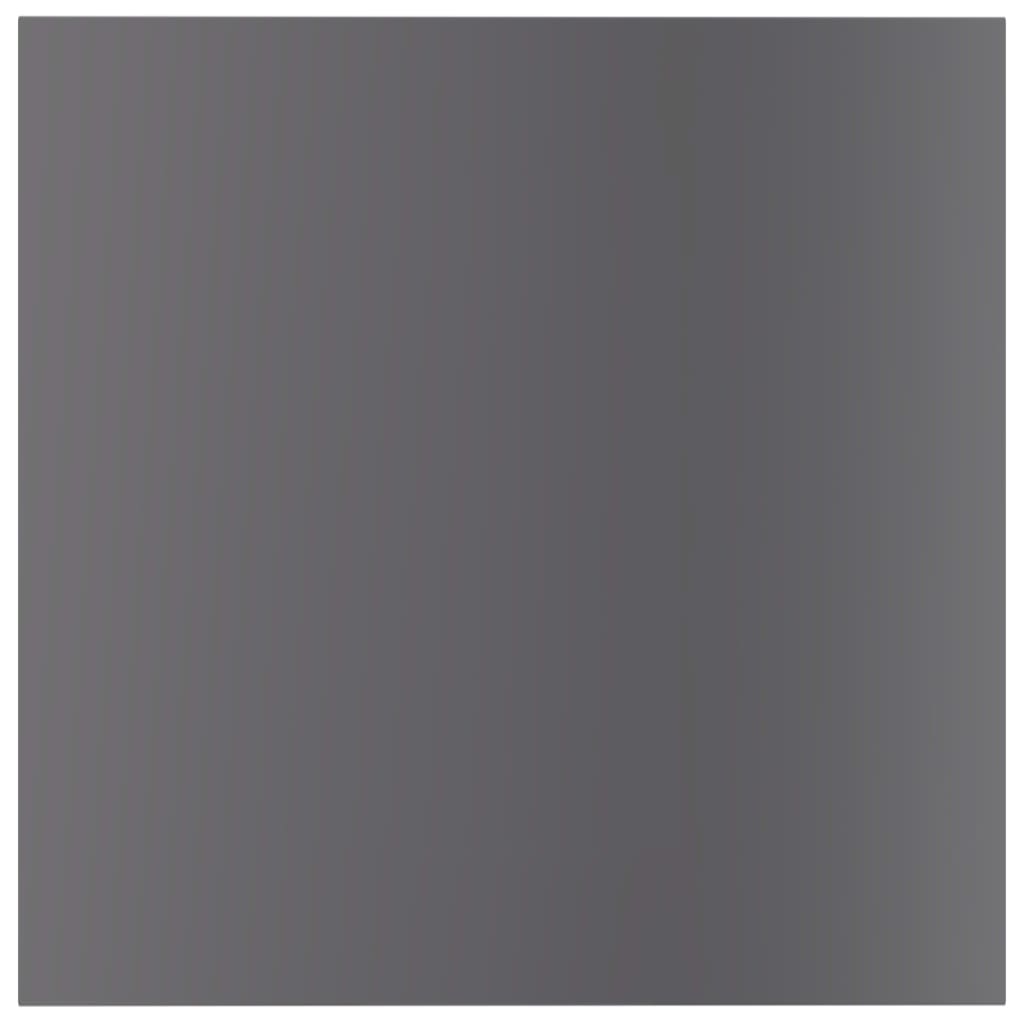 Bücherregal-Bretter 8 Stk. Hochglanz-Grau 40x40x1,5 cm