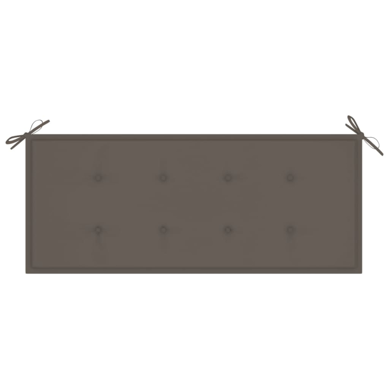 Stapelbare Gartenbank mit Auflage 128,5 cm Massivholz Teak