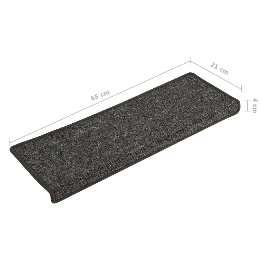 Stufenmatten 15 Stk. 65x21x4 cm Grau und Schwarz