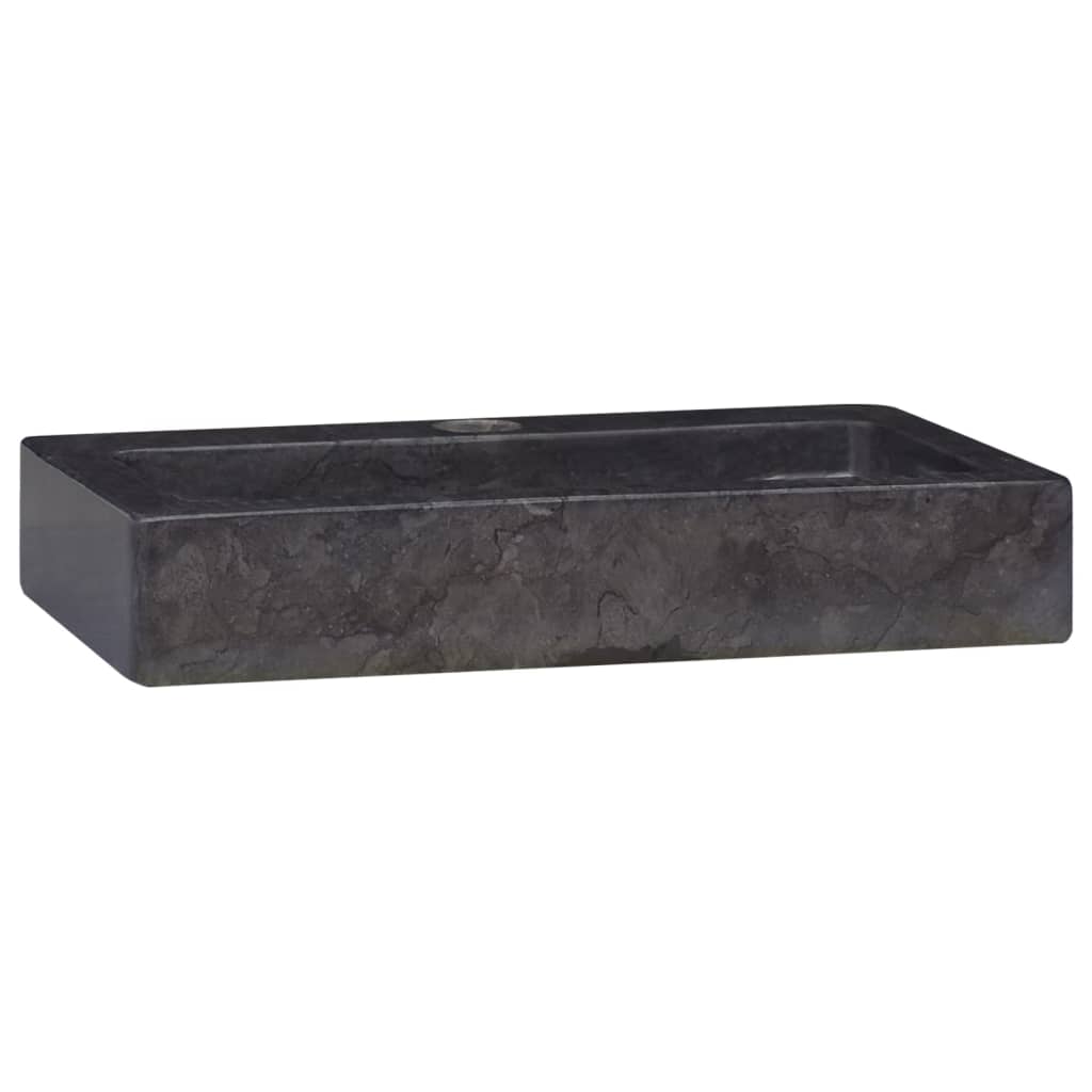 Wandwaschbecken Schwarz 38x24x6,5 cm Marmor