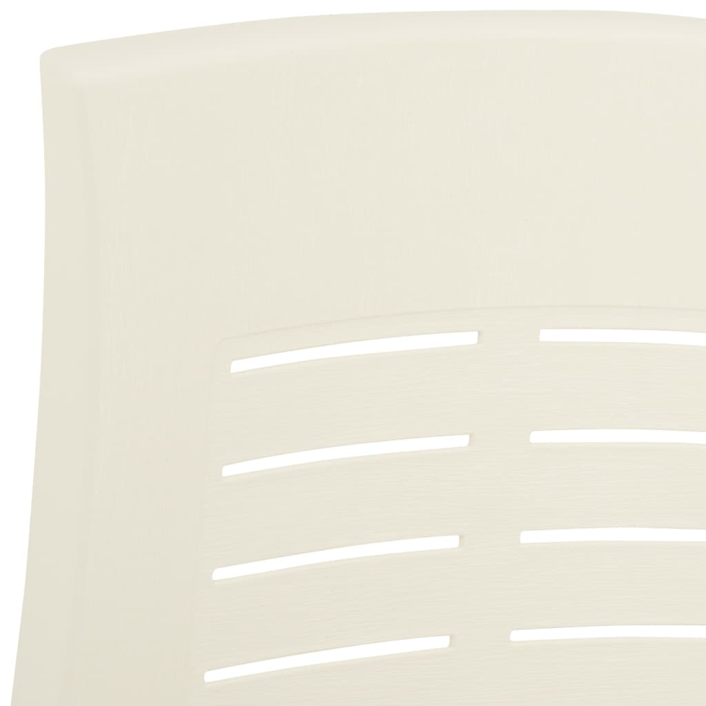 Verstellbare Gartenstühle 2 Stk. Kunststoff Weiß