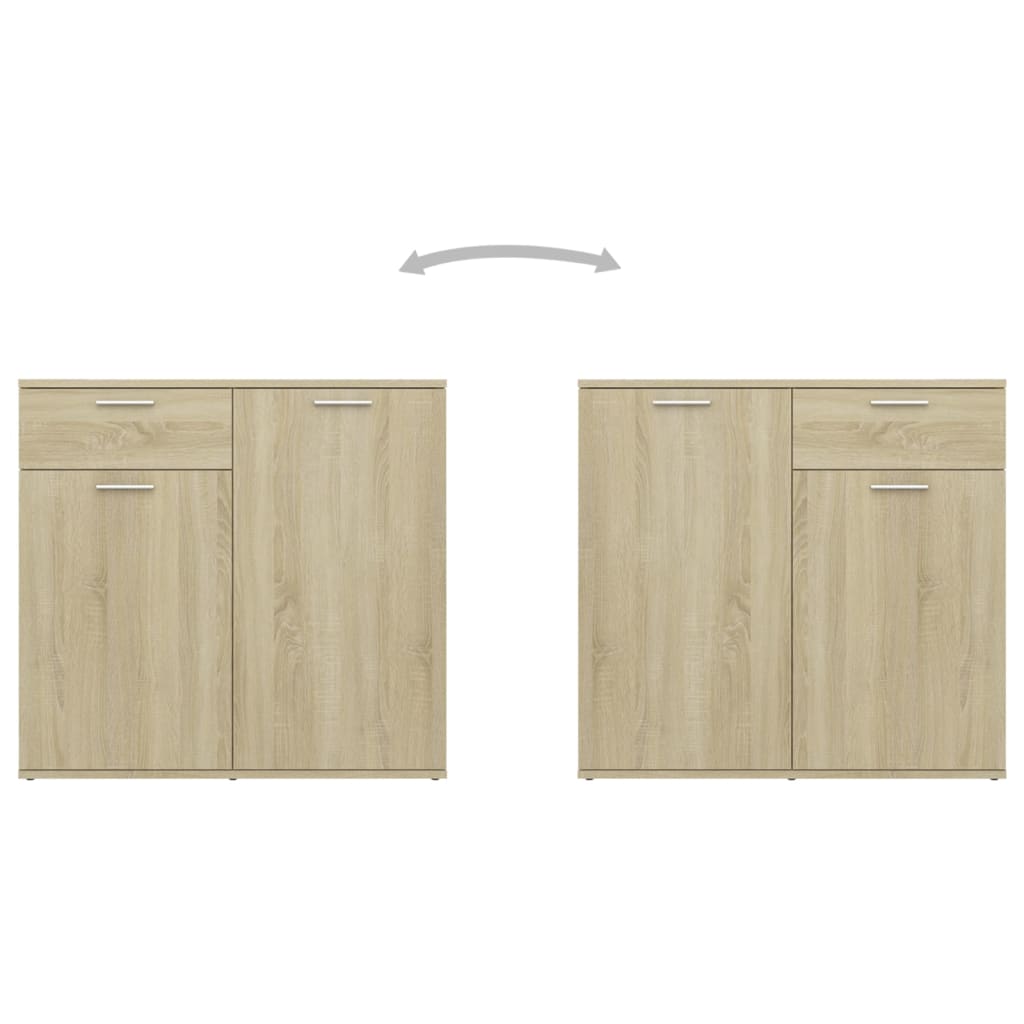 Sideboard Sonoma-Eiche 80x36x75 cm Holzwerkstoff