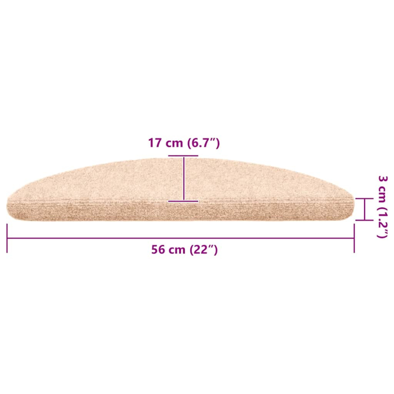 Selbstklebende Treppenmatten 5 Stk. Braun 56x17x3 cm Nadelvlies