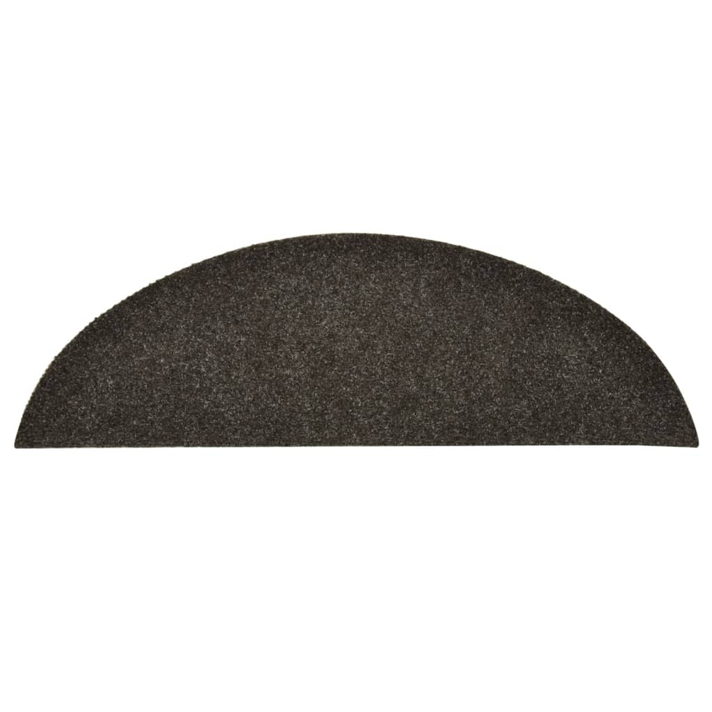 Selbstklebende Treppenmatten 10 Stk. Anthrazit 56x17x3 cm