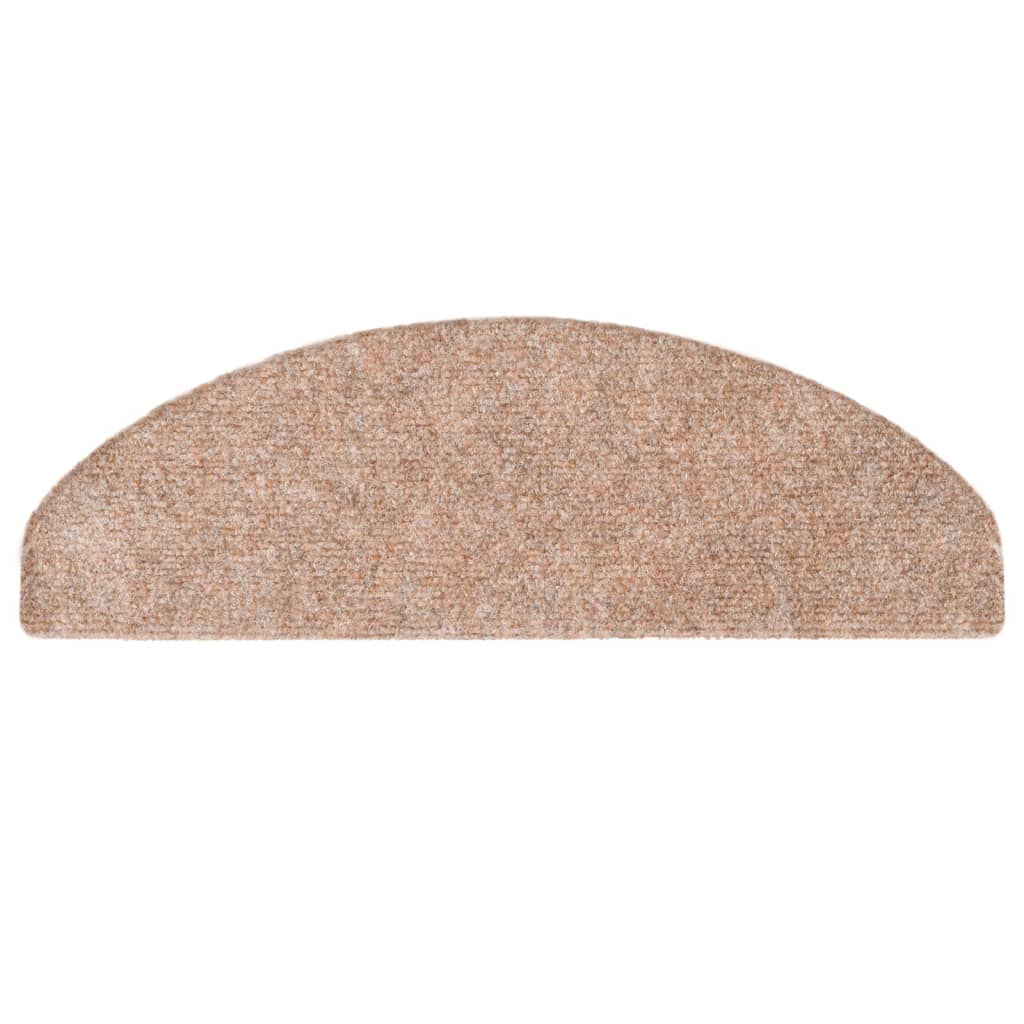 Selbstklebende Treppenmatten 10 Stk. Creme 65x21x4cm Nadelvlies