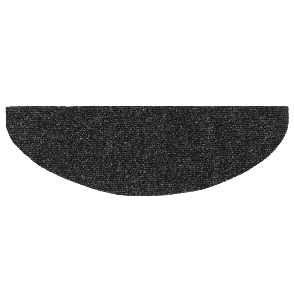 Selbstklebende Treppenmatten 10 Stk. Dunkelgrau 65x21x4 cm