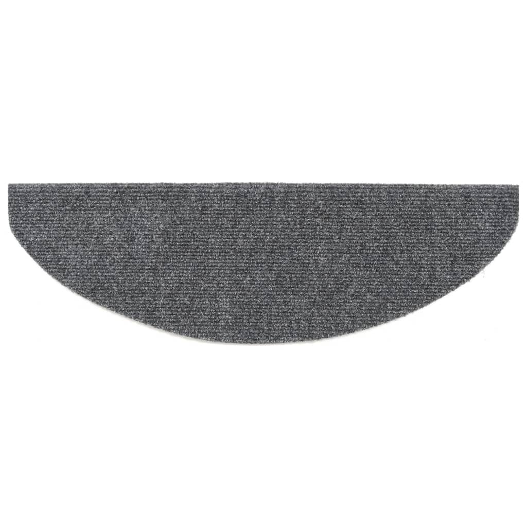 Selbstklebende Treppenmatten 10 Stk. Hellgrau 65x21x4 cm