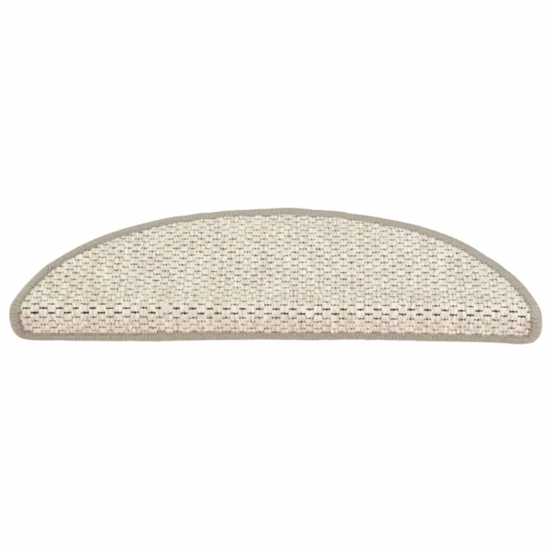 Treppenmatten Selbstklebend Sisal-Look 15 Stk. 56x17x3 Platina