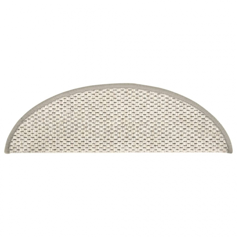 Treppenmatten Selbstklebend Sisal-Look 15 Stk. 56x17x3 Platina