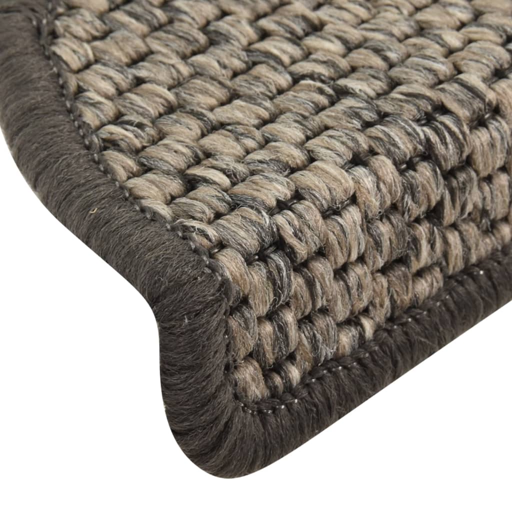 Treppenmatten Selbstklebend Sisal-Look 15 Stk 56x17x3 Hellbraun