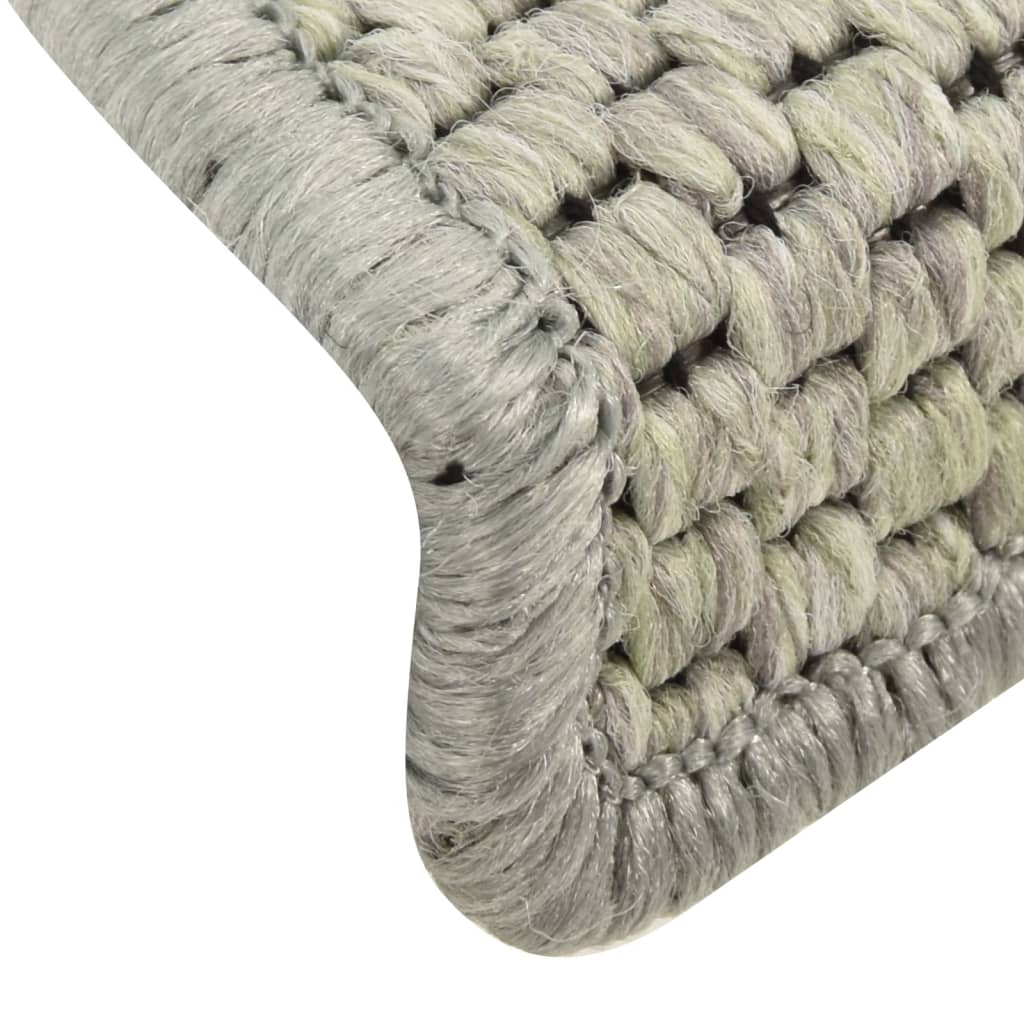 Treppenmatten Selbstklebend Sisal-Look 15 Stk 56x17x3 Hellgrün