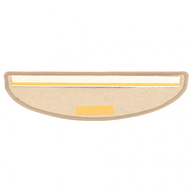 Treppenmatten Selbstklebend Sisal-Optik 15 Stk. 56x17x3 cm Sand