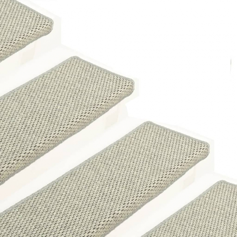 Treppenmatten Selbstklebend Sisal-Look 15 Stk 65x21x4 Grün