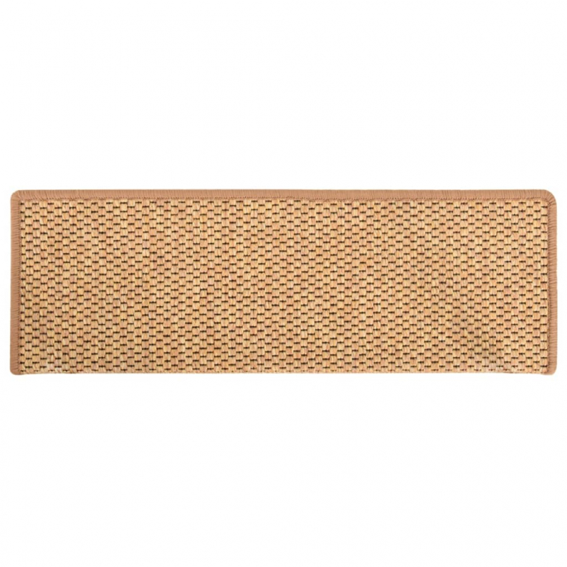 Treppenmatten Selbstklebend Sisal-Optik 15Stk. 65x21x4cm Orange