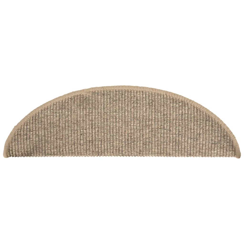 Selbstklebende Treppenmatten 15 Stk. 56x17x3 cm Dunkelbeige