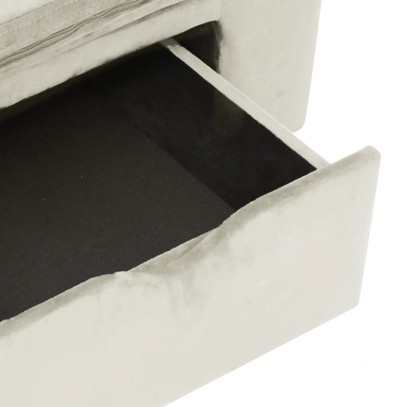 Hundesofa mit Schublade Creme 75x50x38 cm Plüsch