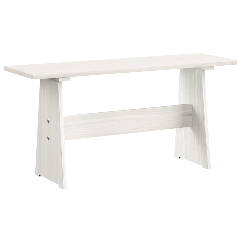 Esstisch mit Bank REINE Weiß Massivholz Kiefer